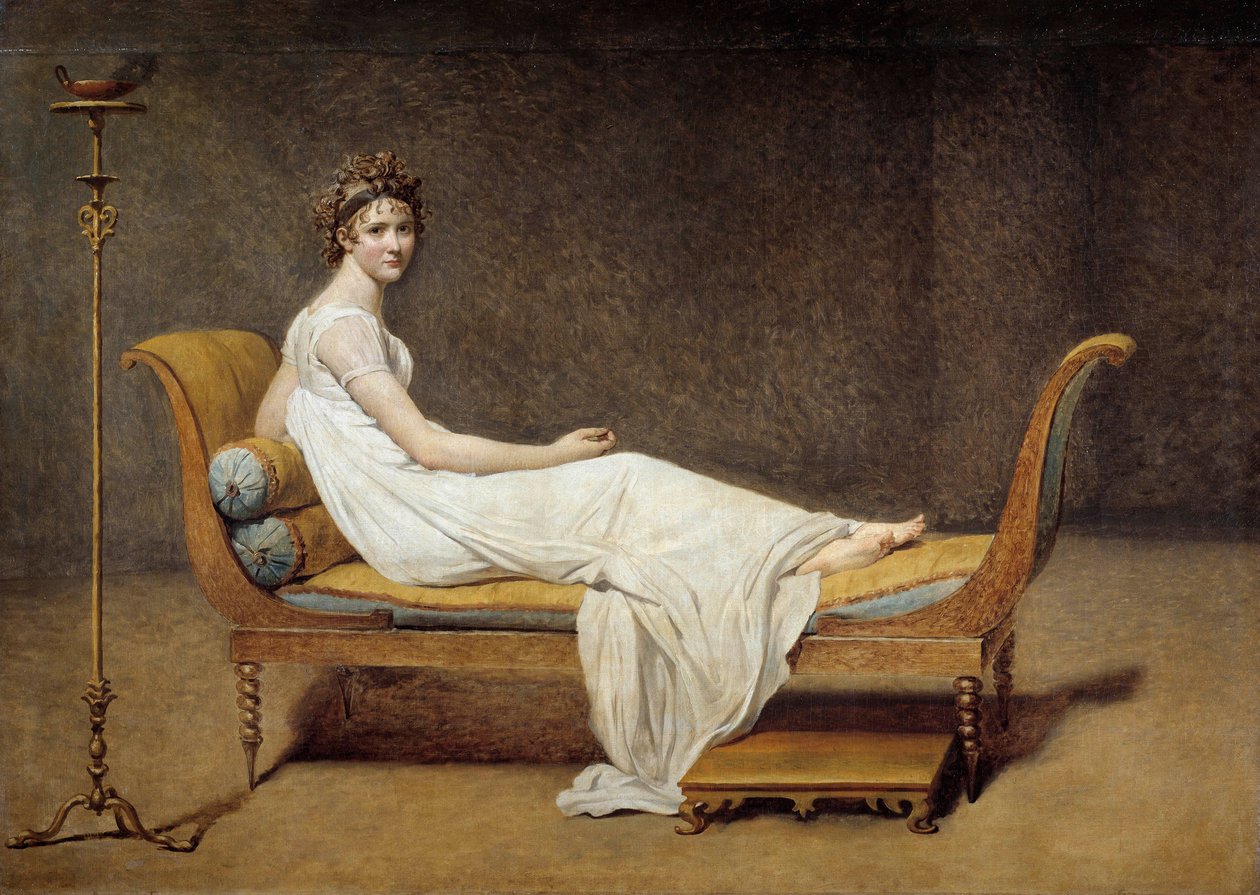 Porträt von Madame Récamier, Jeanne Françoise genannt Juliette von Jacques Louis David