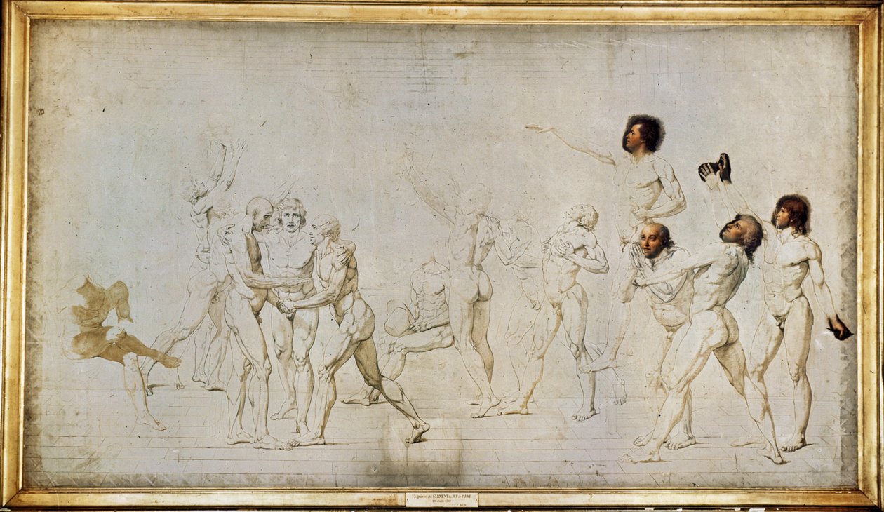 Skizze für den Schwur im Ballhaus von Jacques Louis David