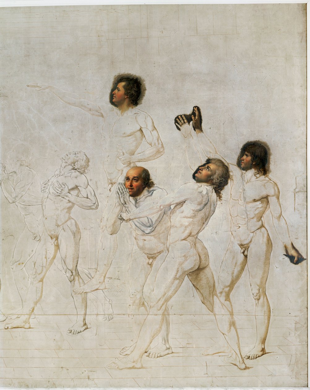 Skizze für den Eid des Jeu de Paume von Jacques Louis David