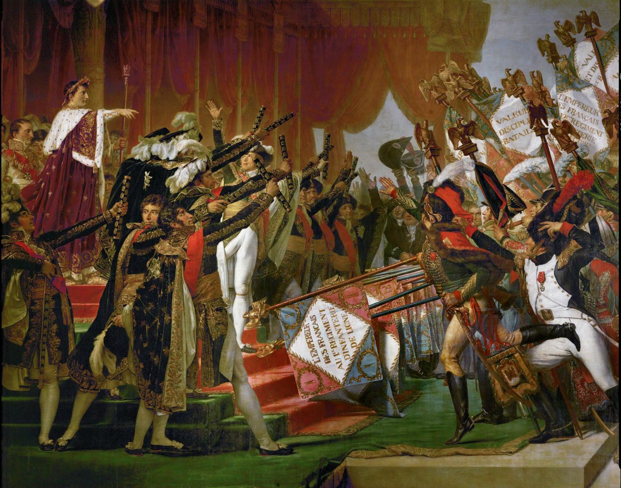 Der Eid der Armee nach der Verteilung der Adler auf dem Marsfeld von Jacques Louis David