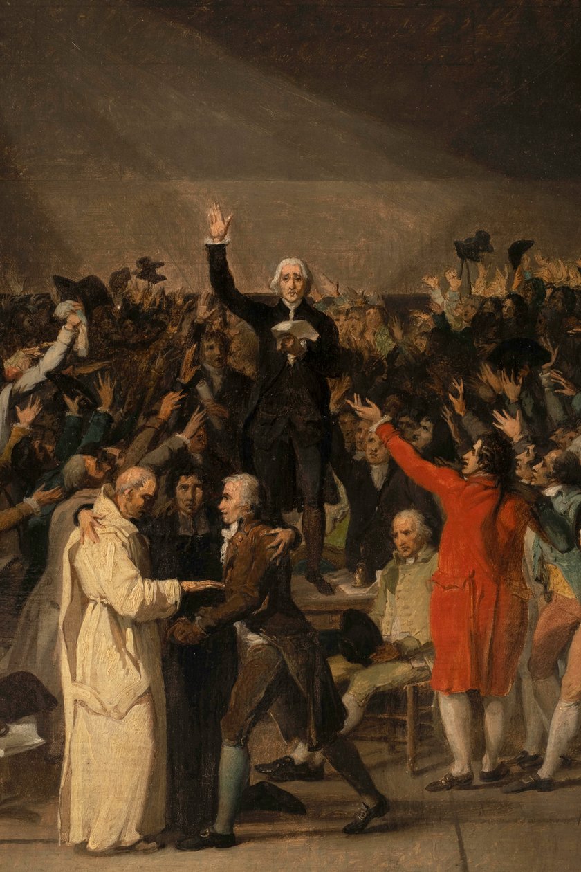 Der Ballhausschwur, 20. Juni 1789 (Detail) von Jacques Louis David
