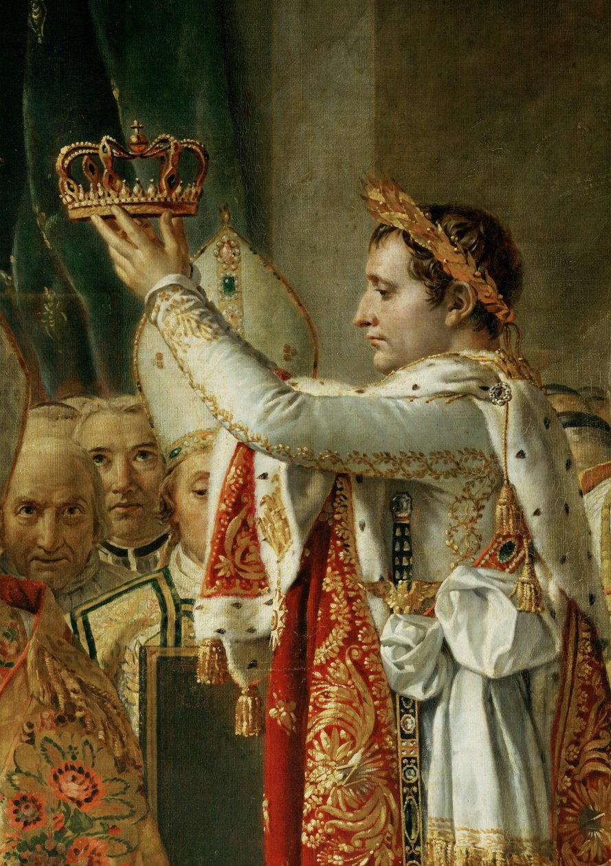 Die Krönung Napoleons I. durch Papst Pius VII. in der Kathedrale Notre-Dame de Paris von Jacques Louis David