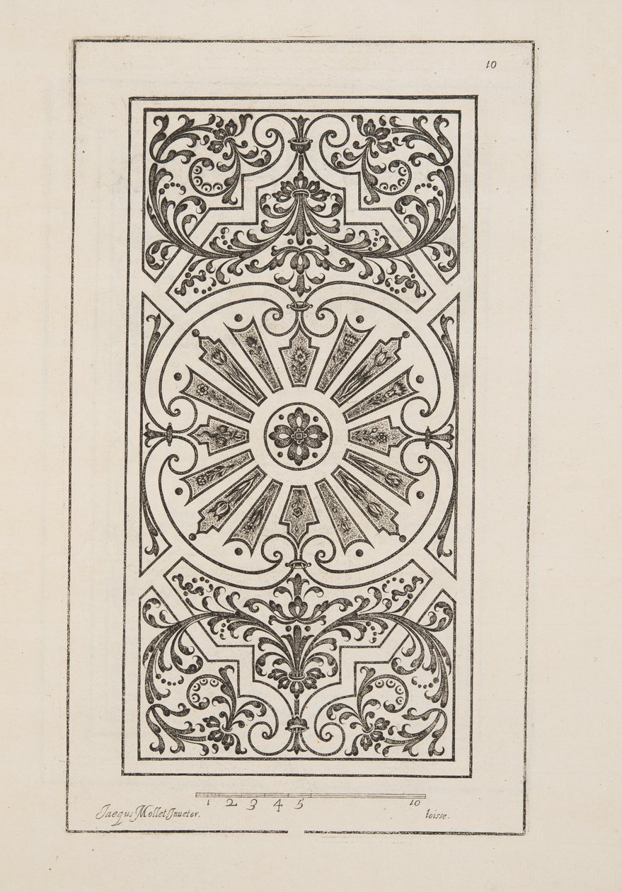 Entwurf für Parterre, aus Theatre des Plans et Jardinages, veröffentlicht 1652 von Jacques Mollet