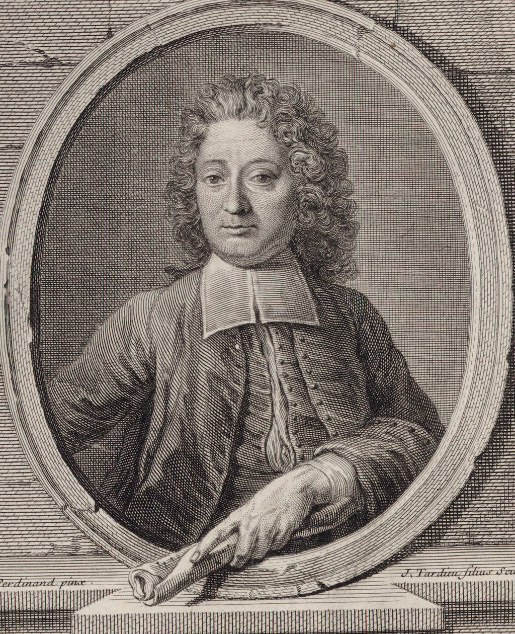 Porträt des Komponisten Jean-François Lallouette 1651-1728 von Jacques Nicolas Tardieu