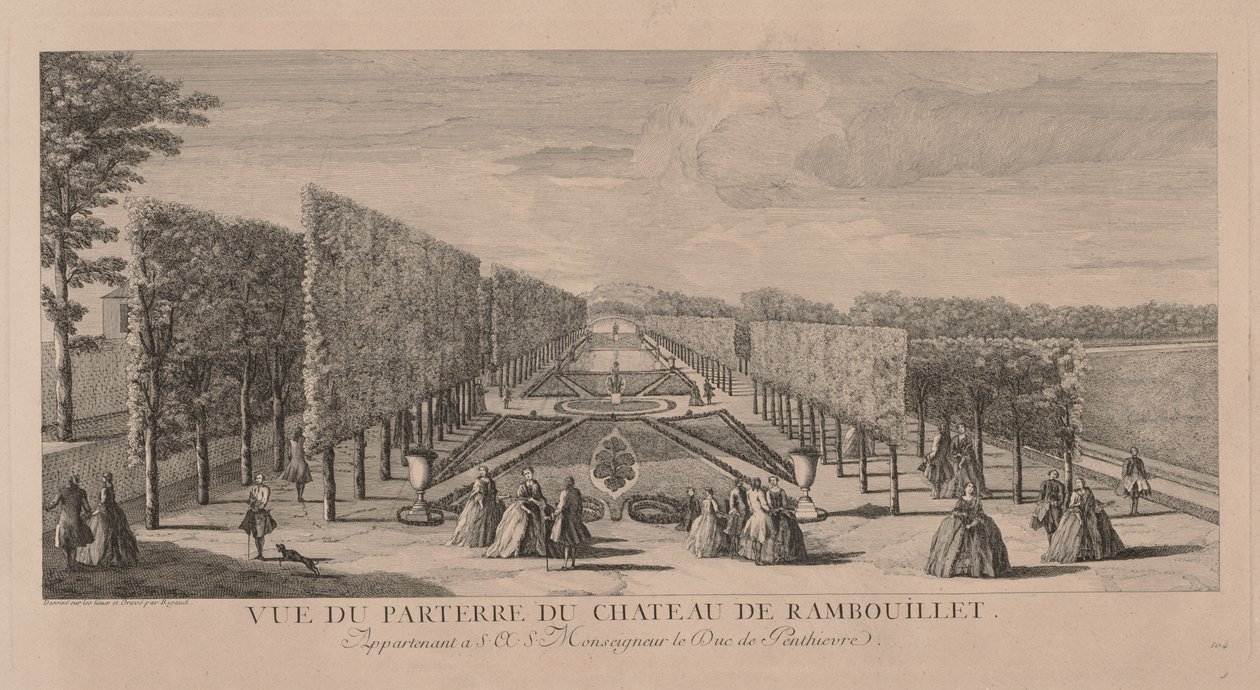Blumengarten des Schlosses Rambouillet von Jacques Rigaud