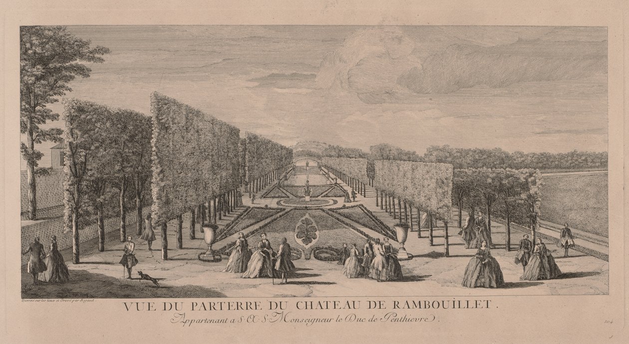 Blumengarten des Schlosses Rambouillet von Jacques Rigaud