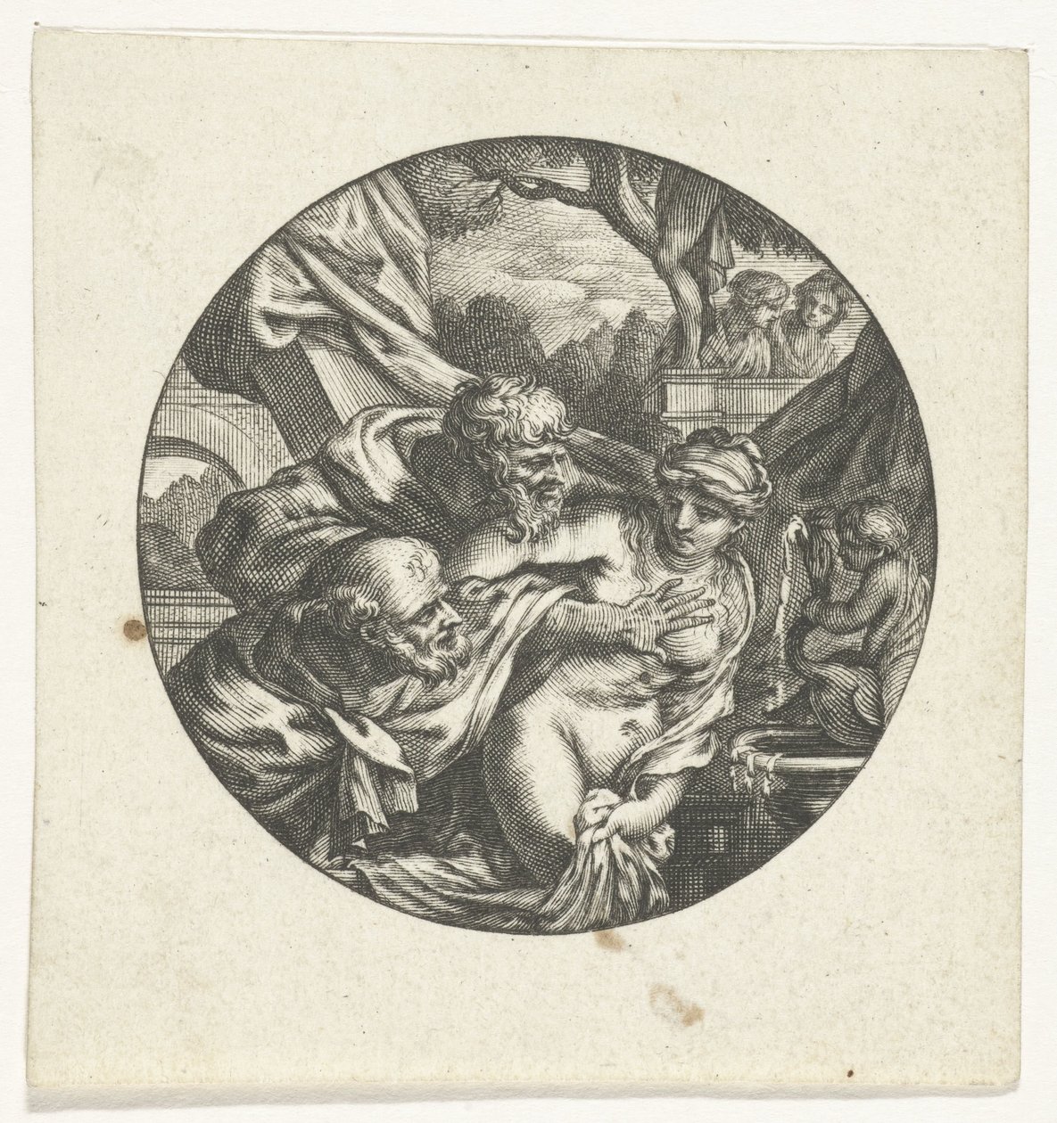 Uhrengehäuse mit Susanna und den Ältesten von Jacques Vauquer