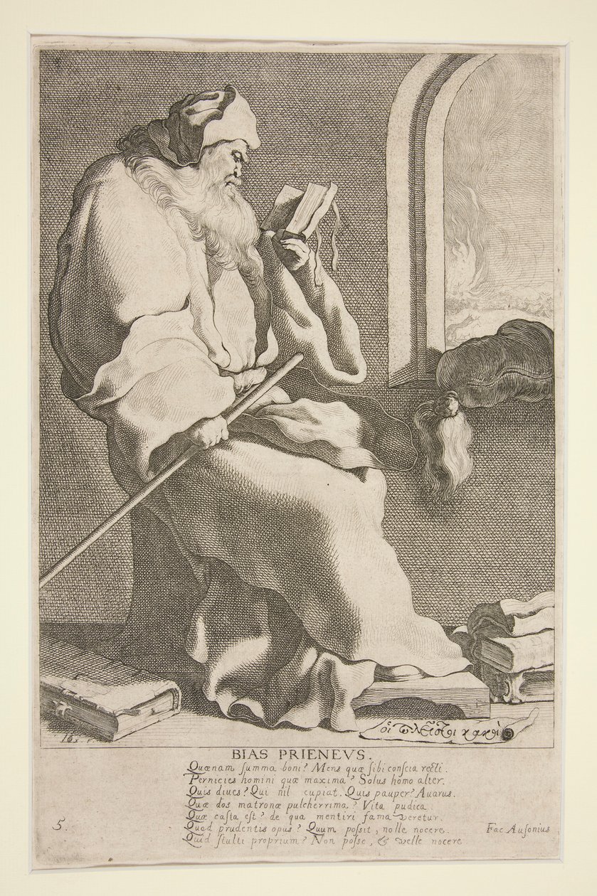 Bias Prieneus, Nr. 5 aus der Serie Die sieben Weisen von Griechenland von Jacques de Gheyn III