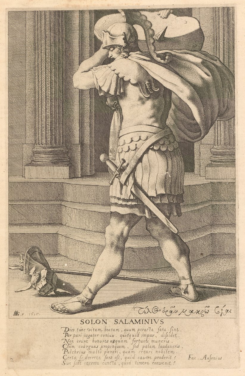 Solon Salaminius, Nr. 2 aus der Serie Die sieben Weisen von Griechenland von Jacques de Gheyn III