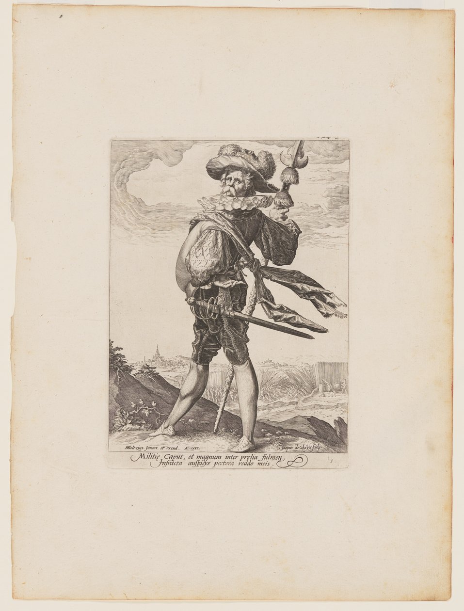 Oberst, aus Offiziere und Soldaten der Leibgarde von Kaiser Rudolf II von Jacques de Gheyn II
