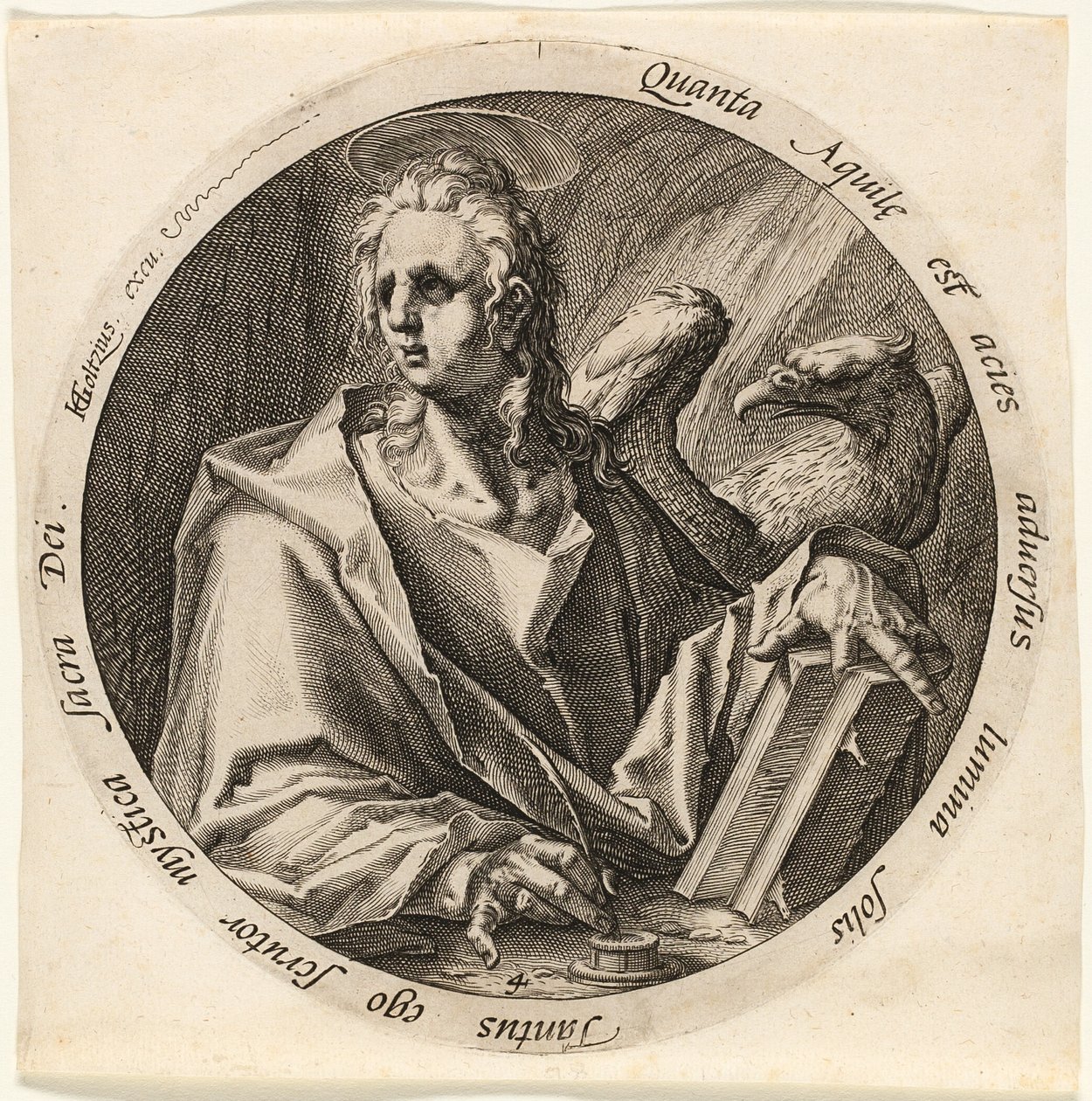 Heiliger Johannes, Tafel vier aus Die vier Evangelisten von Jacques de Gheyn II