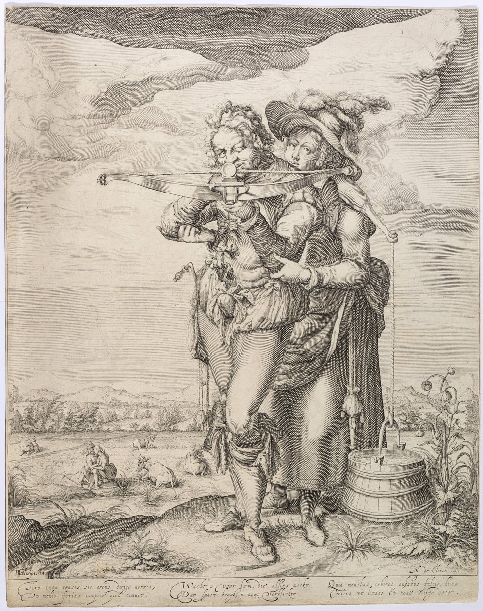 Der Armbrustschütze und die Milchmagd, ca. 1610 von Jacques de Gheyn the Younger