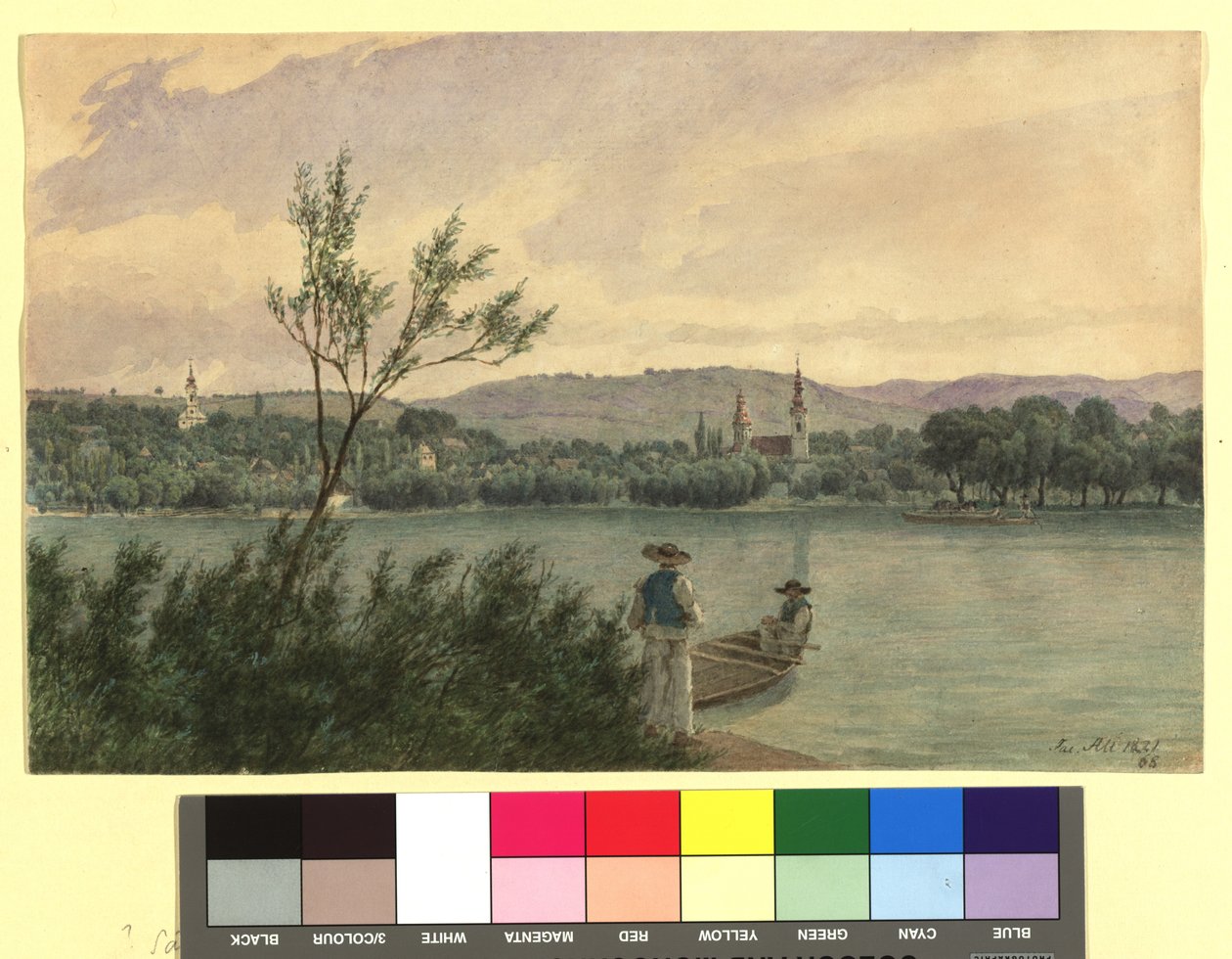 Donauarm mit Kamenitz bei Peterwardein von Jakob Alt