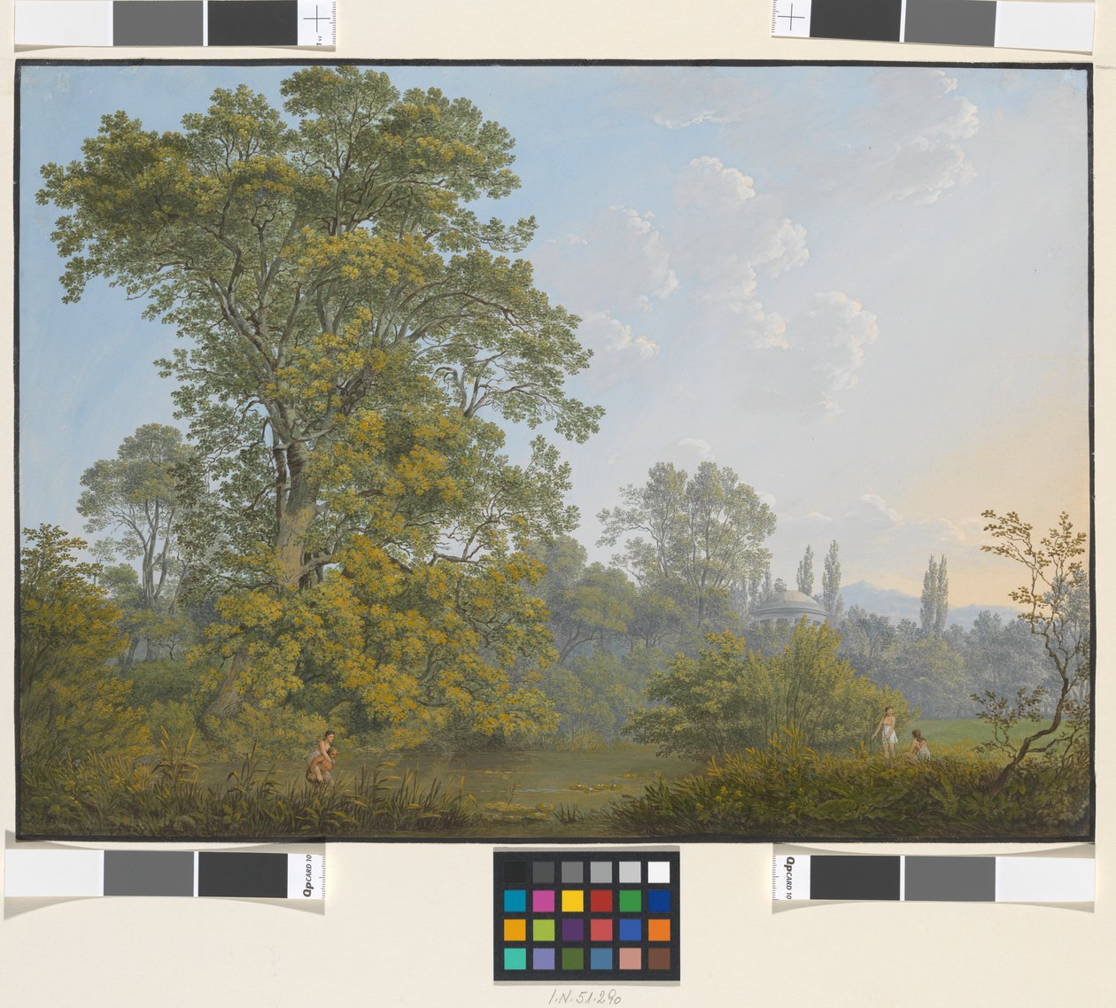 Ideale Landschaft mit Faun und Nymphen von Jakob Alt