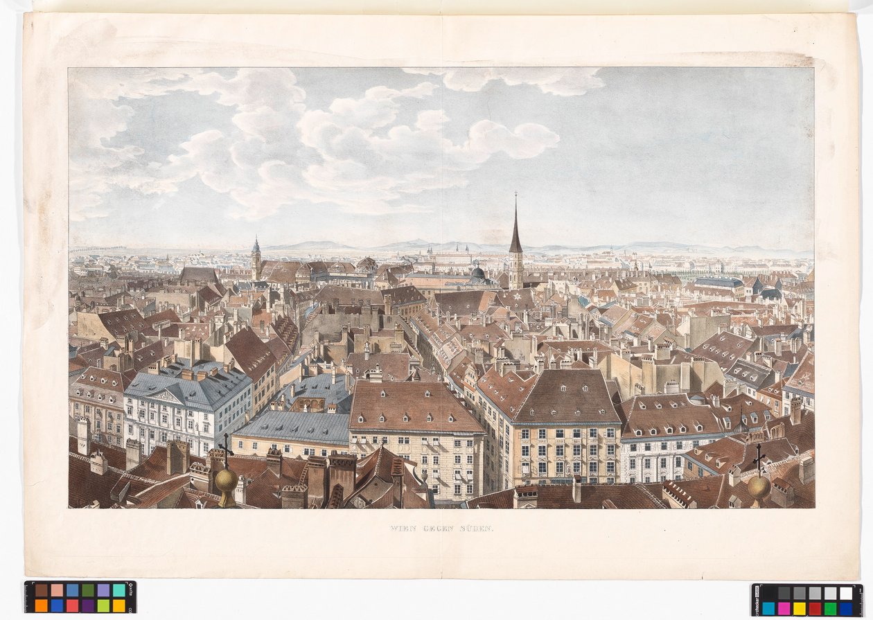 Panorama von Wien nach Süden von der Peterskirche aus von Jakob Alt