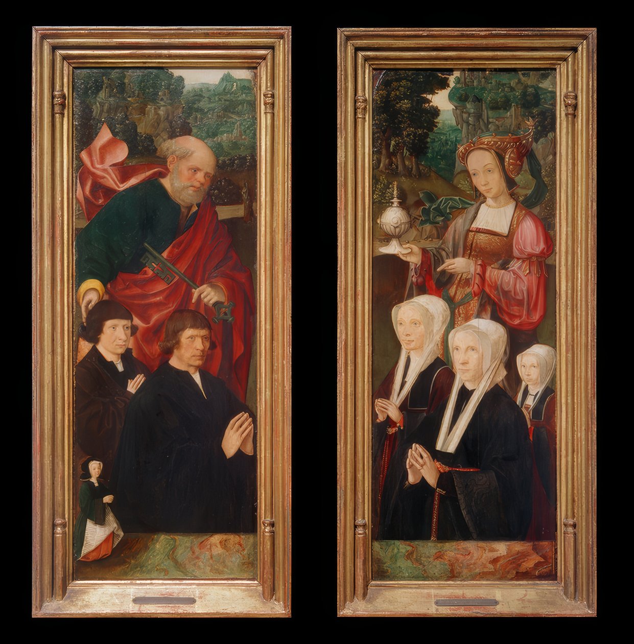 Stifterfiguren mit dem hl. Petrus mit Schlüssel von Jakob Cornelisz