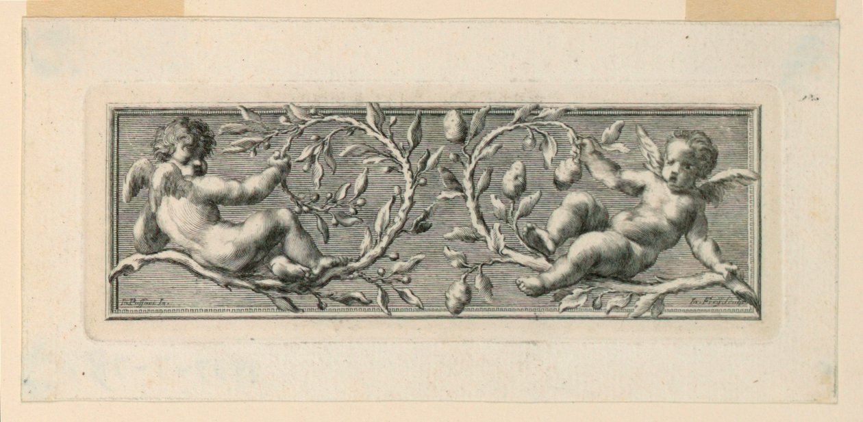 Vignette mit Engeln und Leidenswerkzeugen von Jakob Frey
