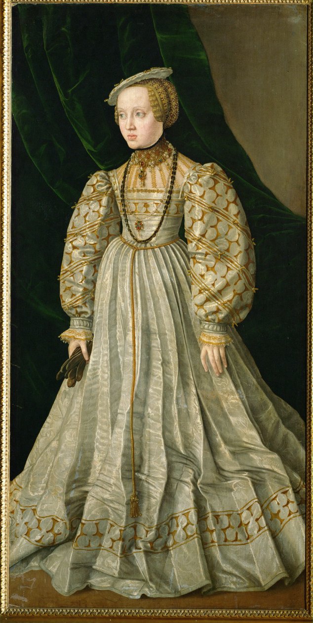 Erzherzogin Anna, Tochter von König Ferdinand und seiner Frau Anna von Ungarn, verheiratet mit Albrecht von Bayern von Jakob Seisenegger