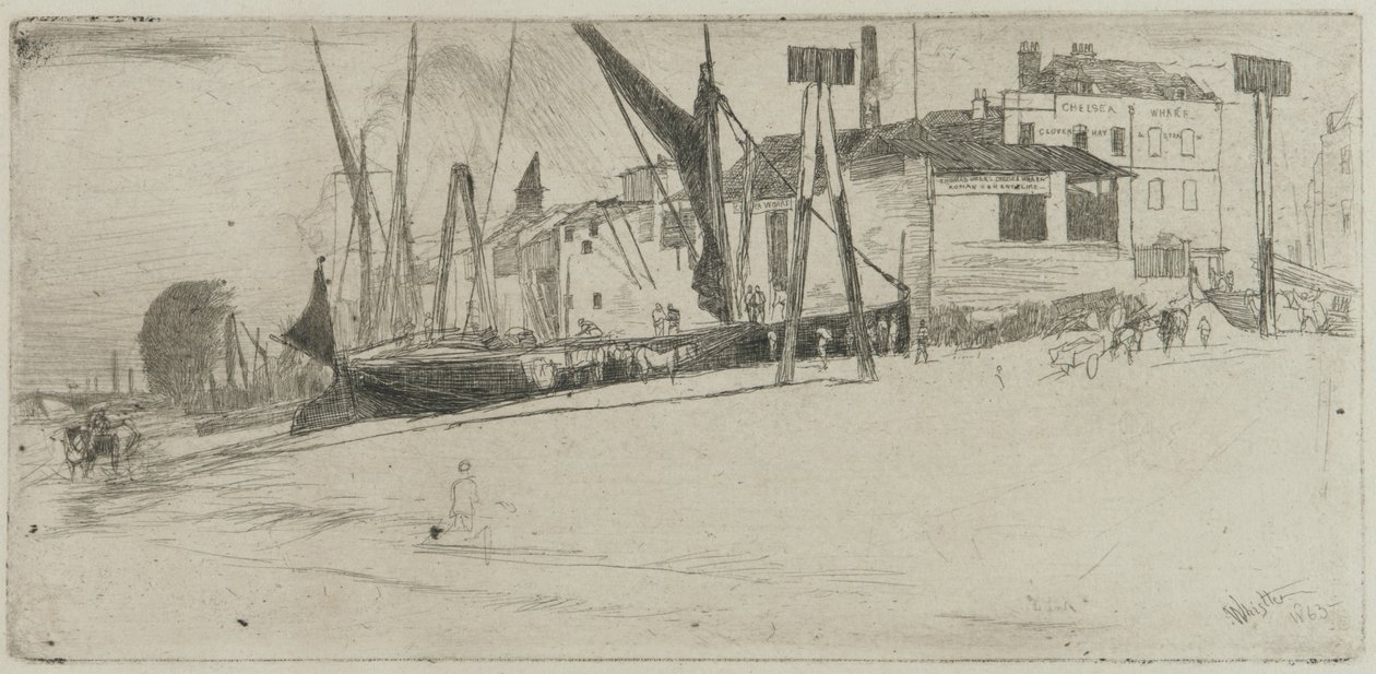 Chelsea Wharf, 1863 von James Abbott McNeill Whistler