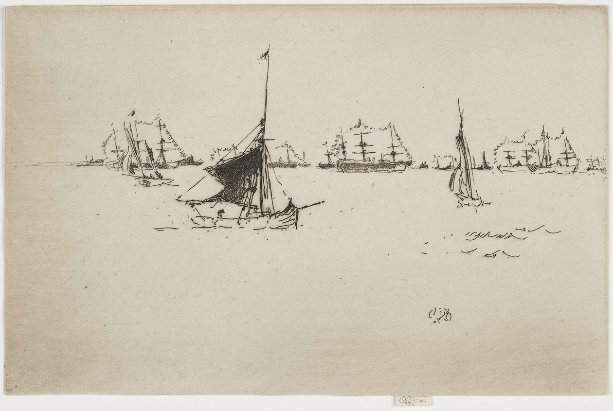 Die Flotte - Abend, 1887 von James Abbott McNeill Whistler