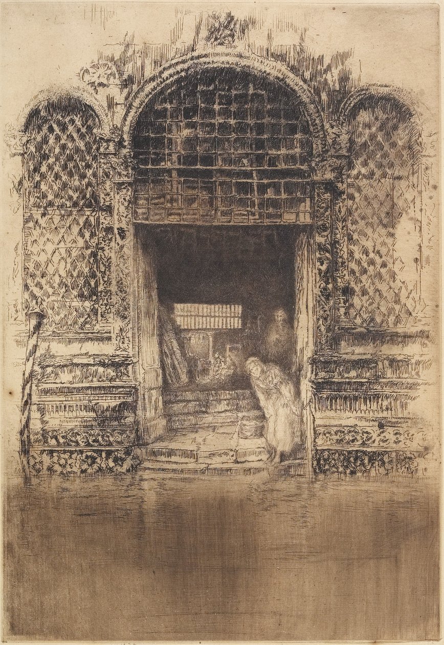 Die alte Tür aus dem ersten Venedig-Set, 1879-1880 von James Abbott McNeill Whistler