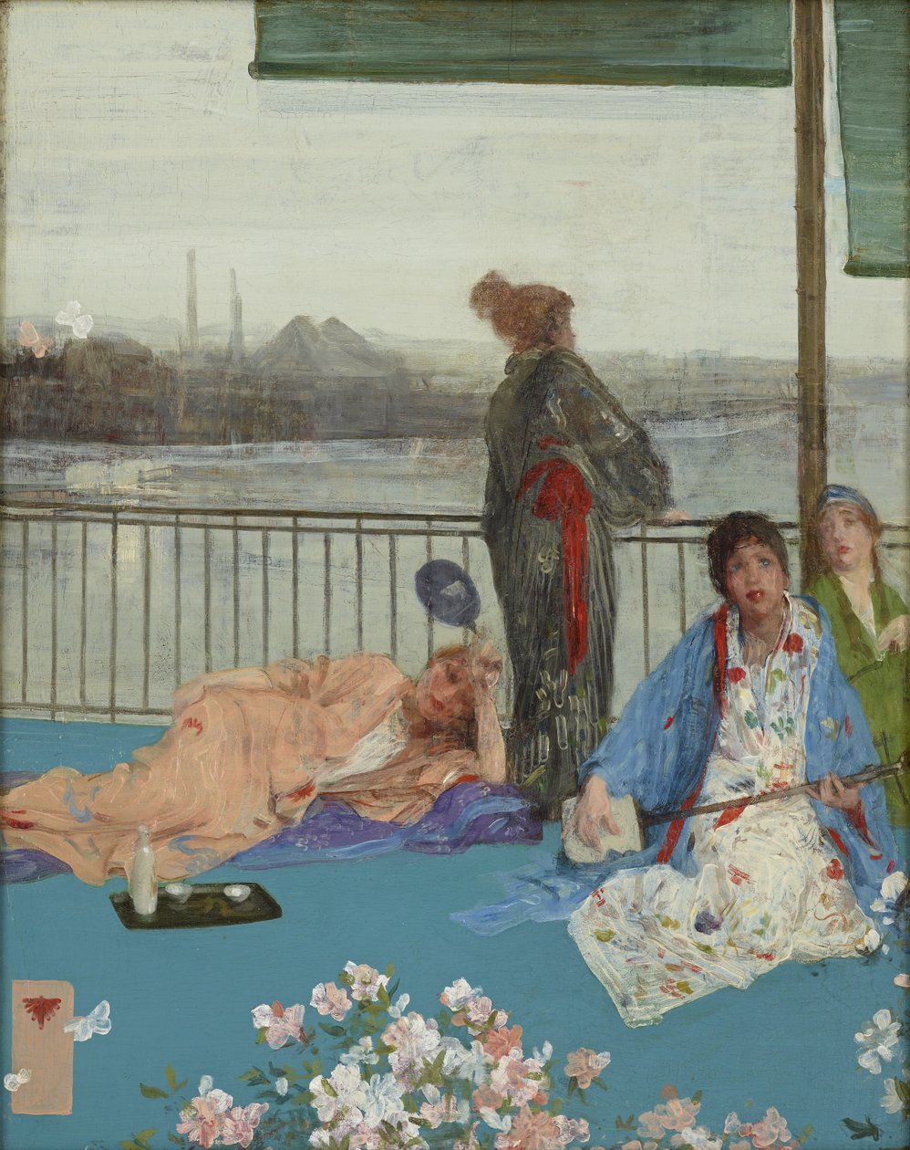 Variationen in Fleischfarbe und Grün, Der Balkon, ca. 1870-79 von James Abbott McNeill Whistler