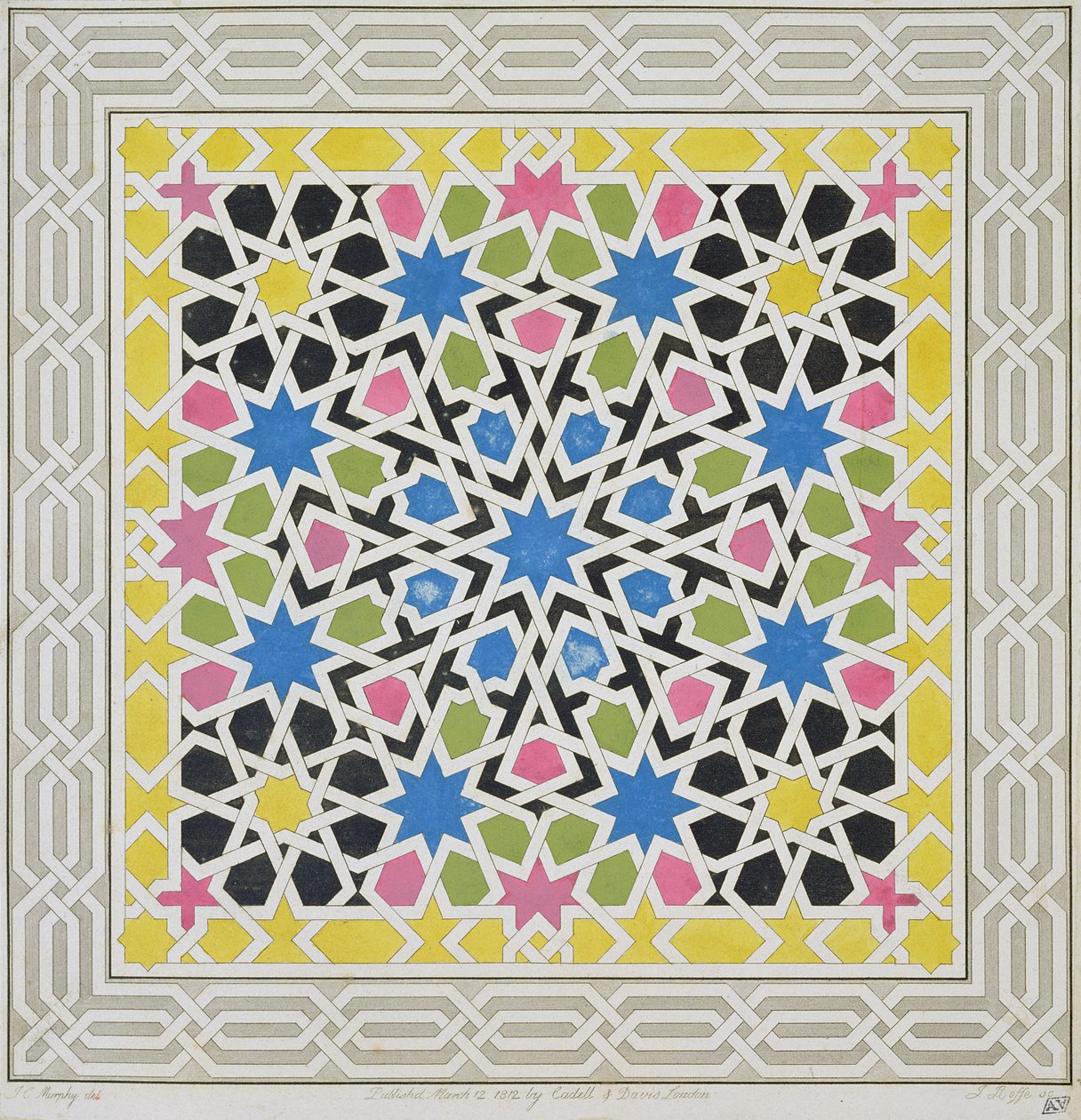Mosaikdesign aus der Alhambra, aus 