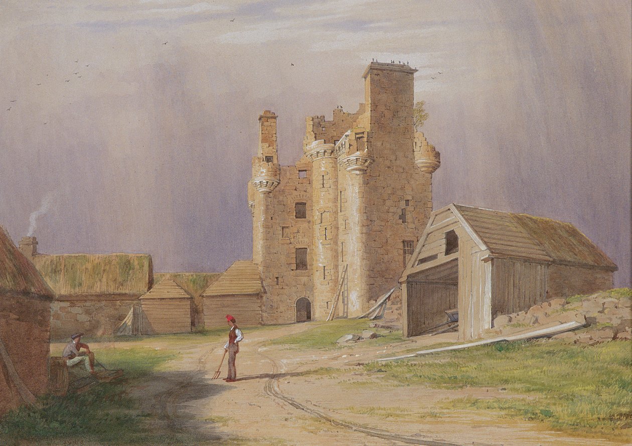 Tillycairn Castle, 1840er Jahre von James Giles