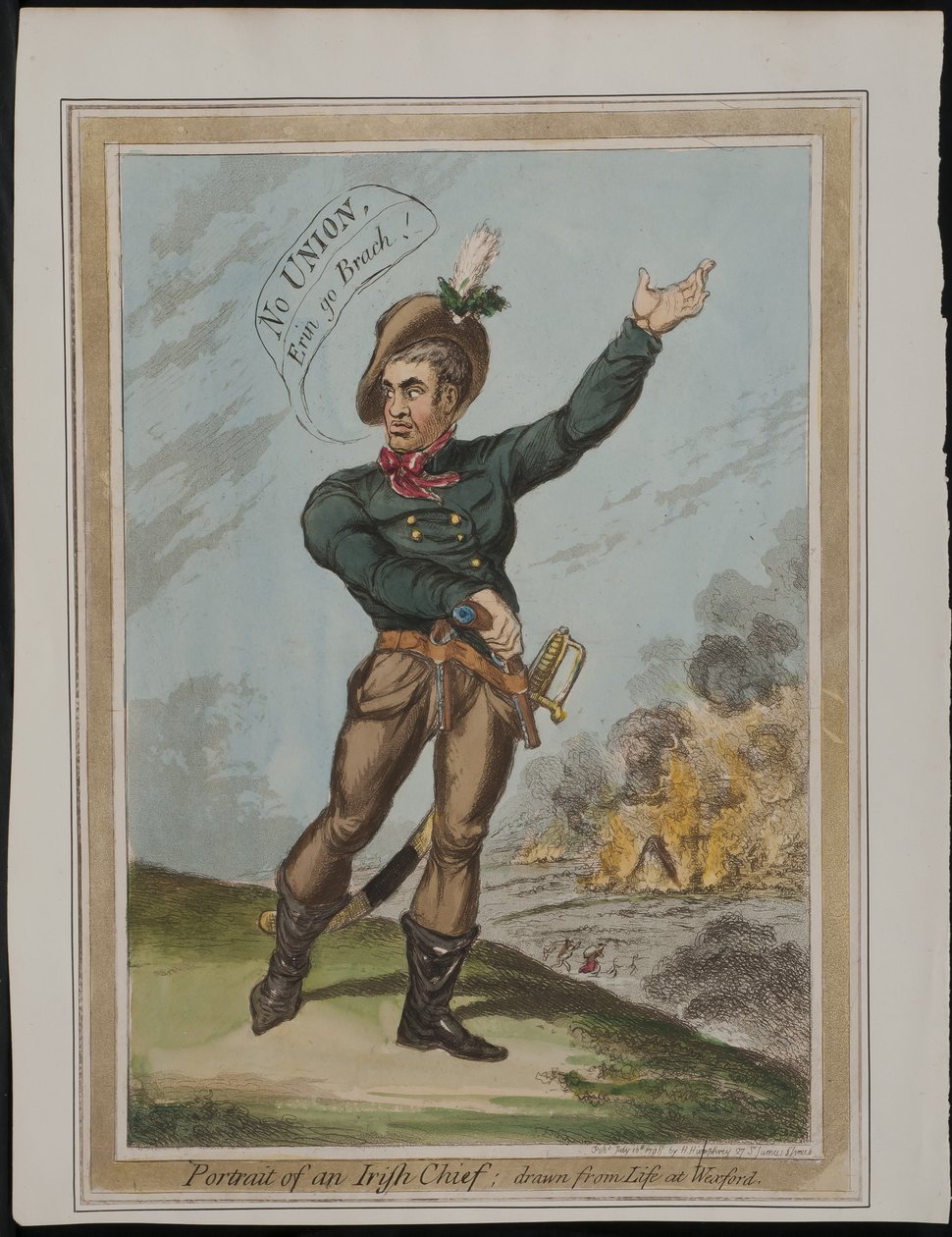 Porträt eines irischen Häuptlings: nach dem Leben gezeichnet in Wexford, 1798 von James Gillray