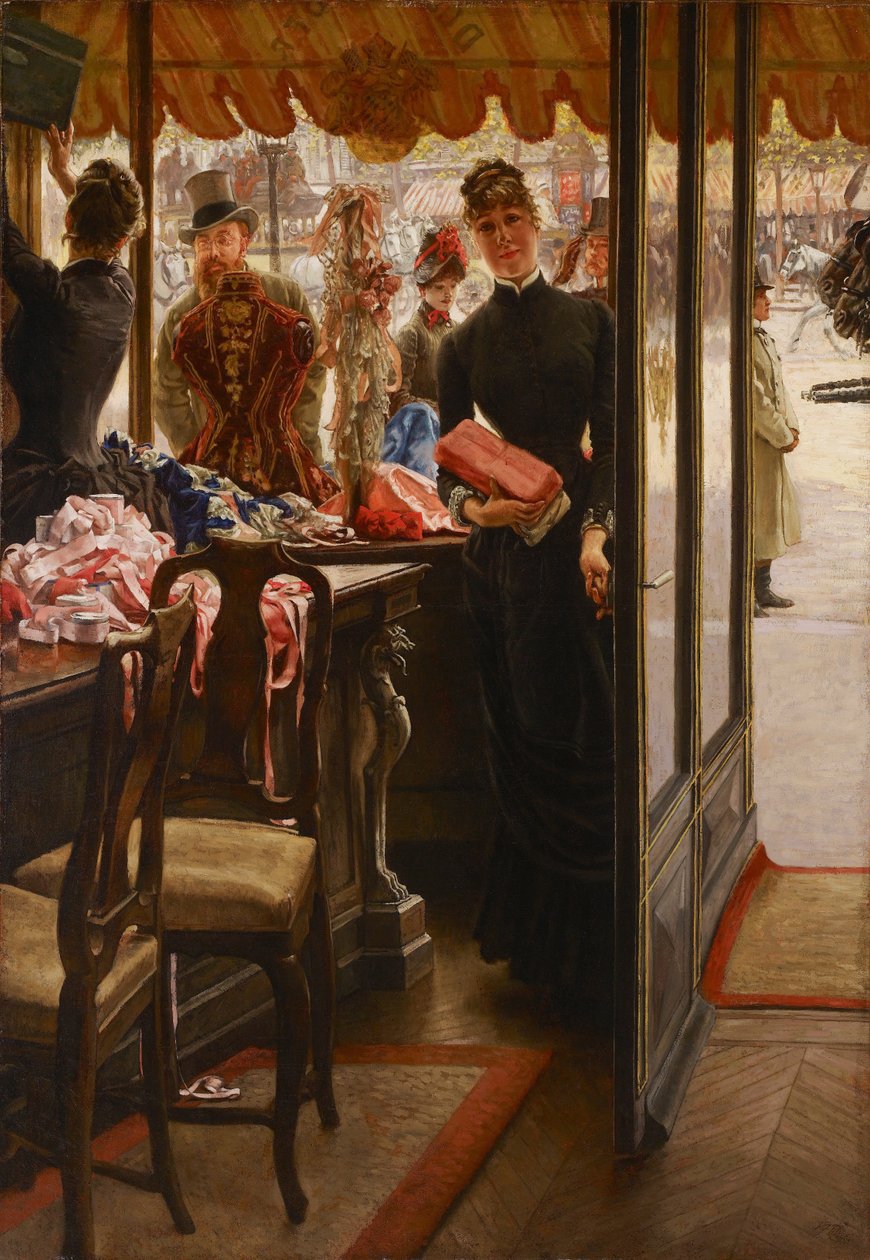 La demoiselle de magasin von James Jacques Joseph Tissot
