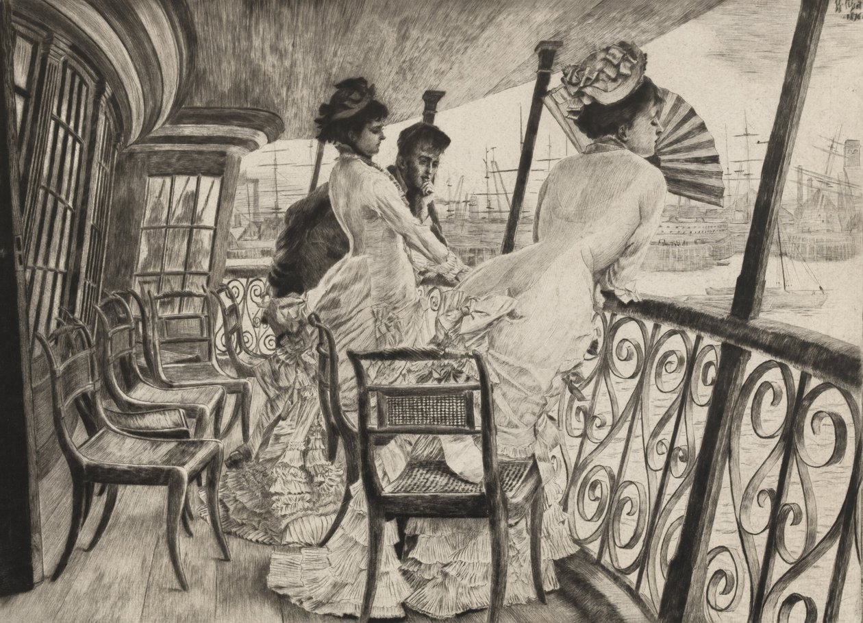 Die Galerie der H.M.S. Calcutta (Souvenir eines Balls an Bord) von James Jacques Joseph Tissot