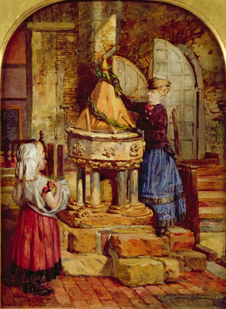 Dekoration des alten Taufbeckens, 1871 von James Lobley
