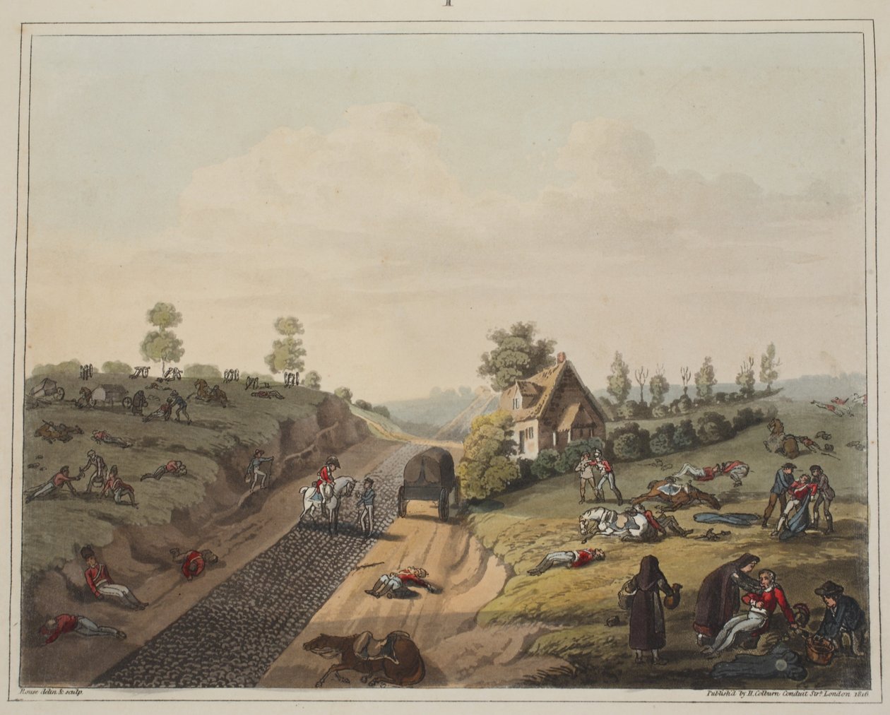 Blick auf das Häuschen von Valette, mit der Straße links, die nach Frischermont führt von James Rouse