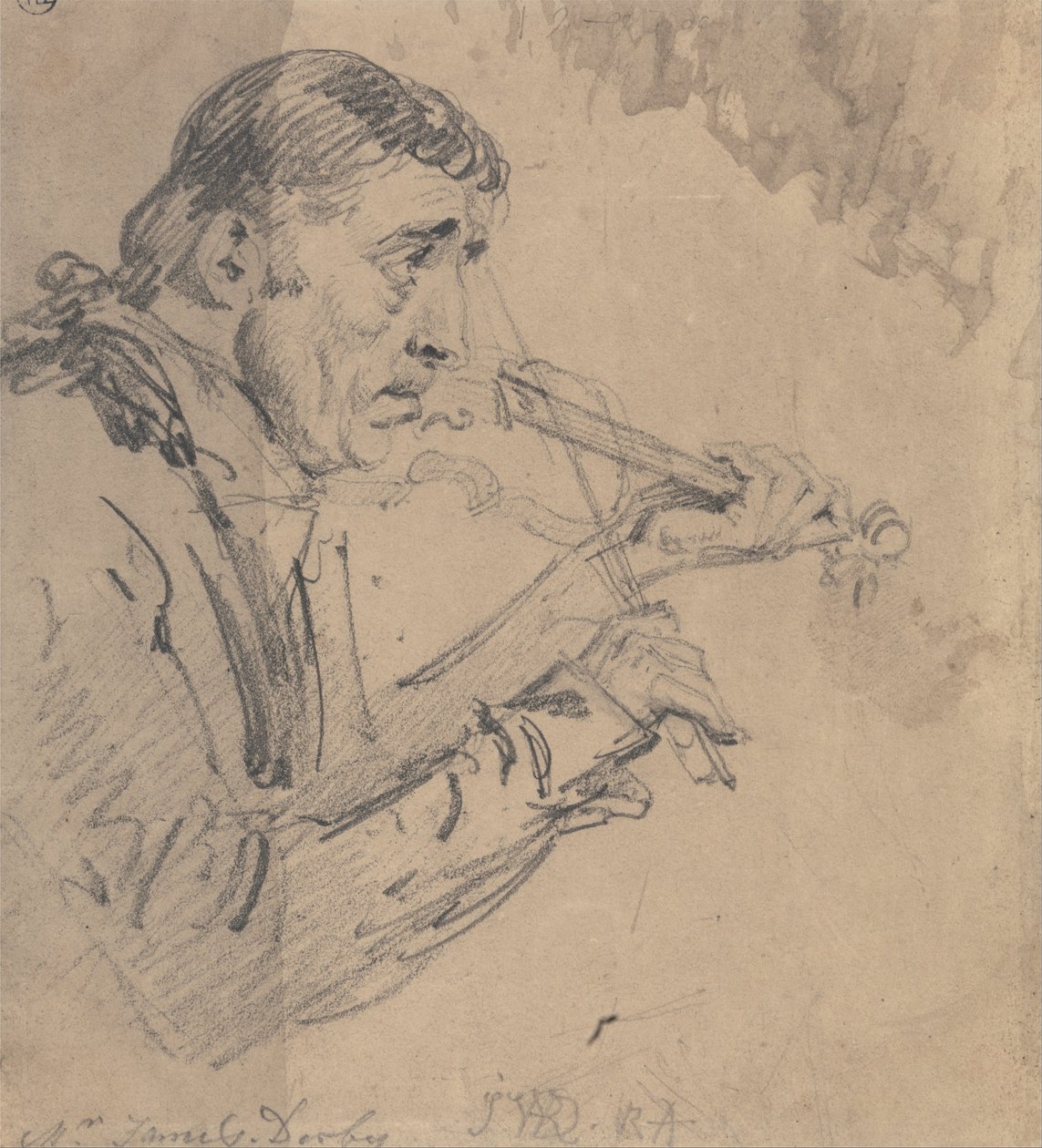 Mr. James Derby spielt die Violine von James Ward
