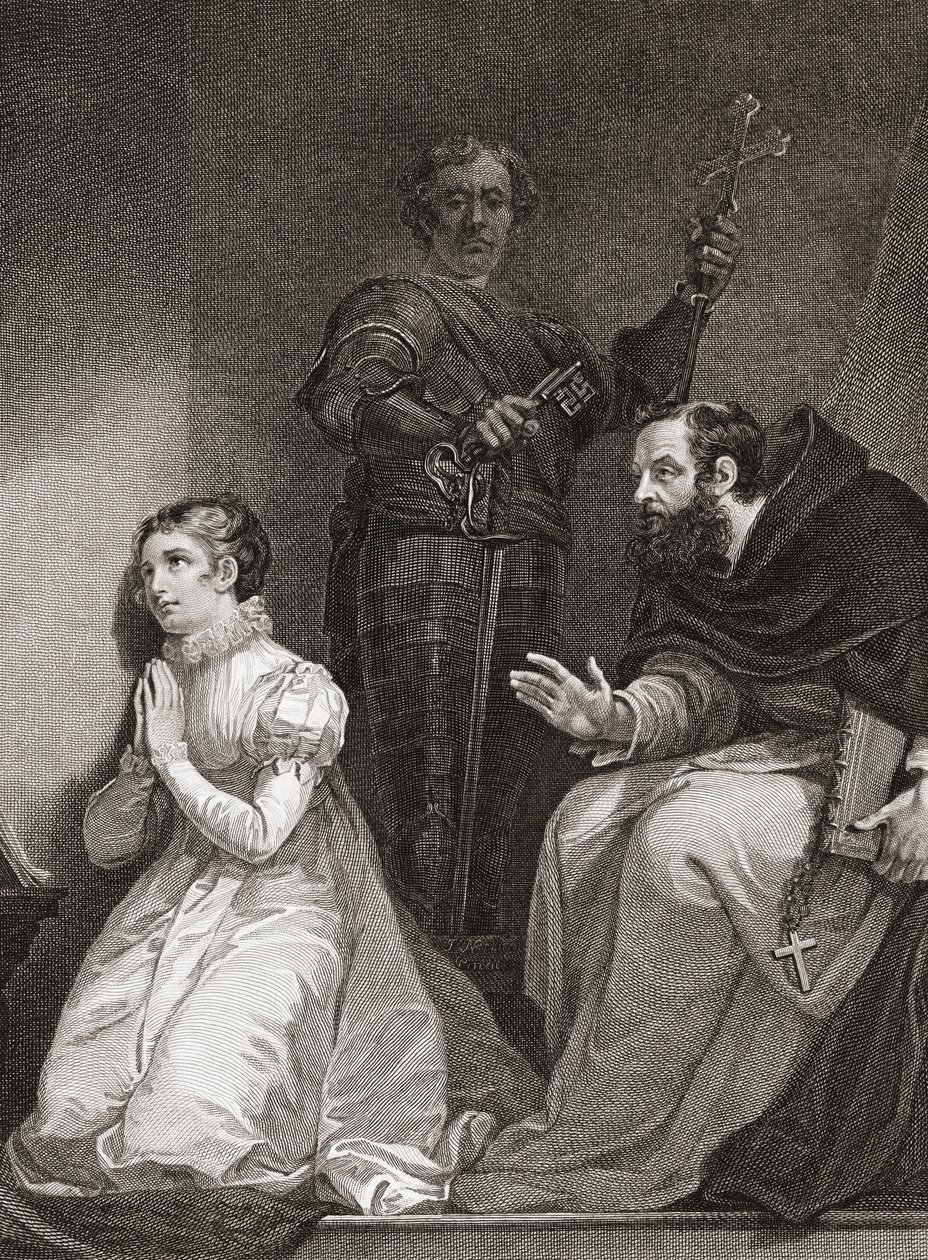John Feckenham besucht Lady Jane Grey im Tower of London von James (after) Northcote