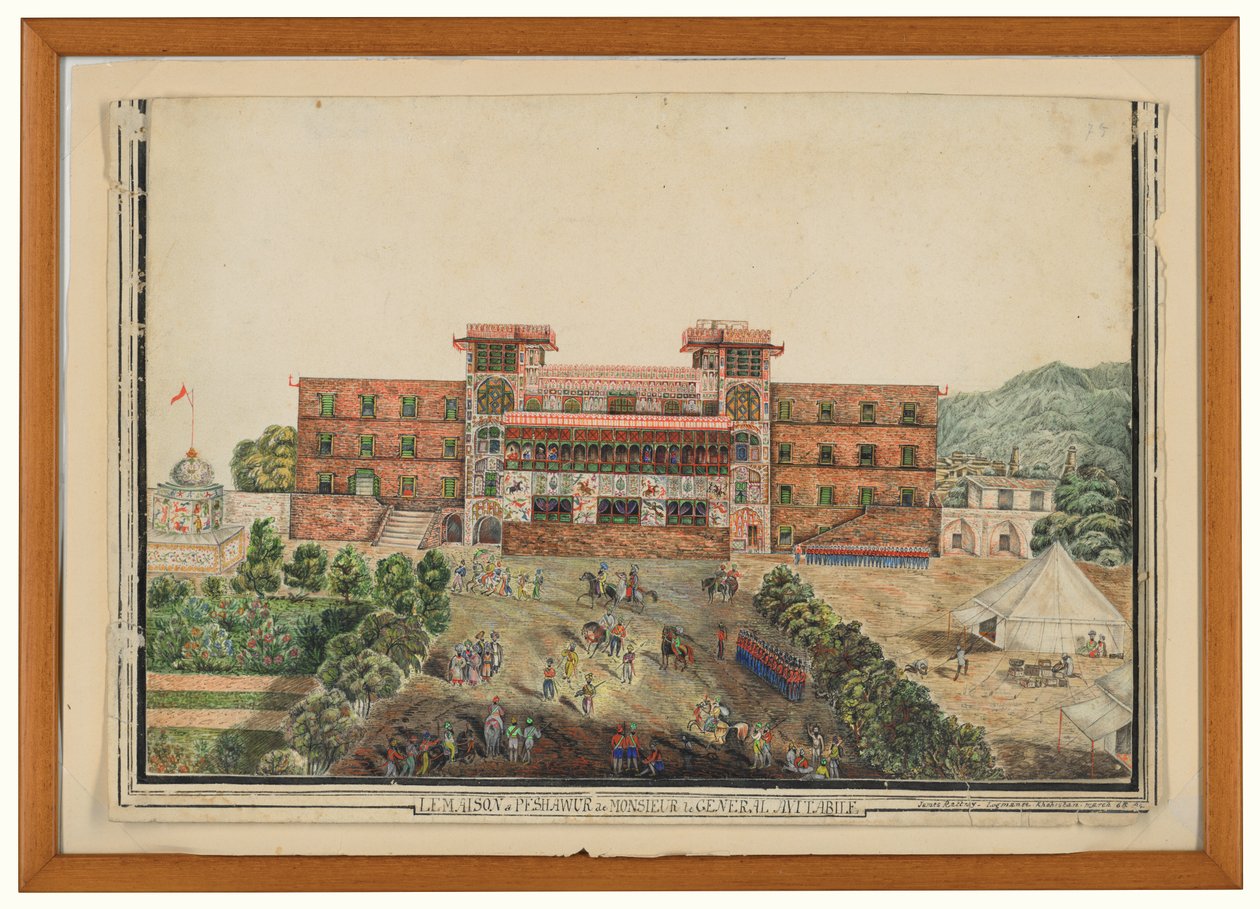 Das Haus in Peshawur von Monsieur le General Avitabile, Lugmanee, Khohistan von James (after) Rattray