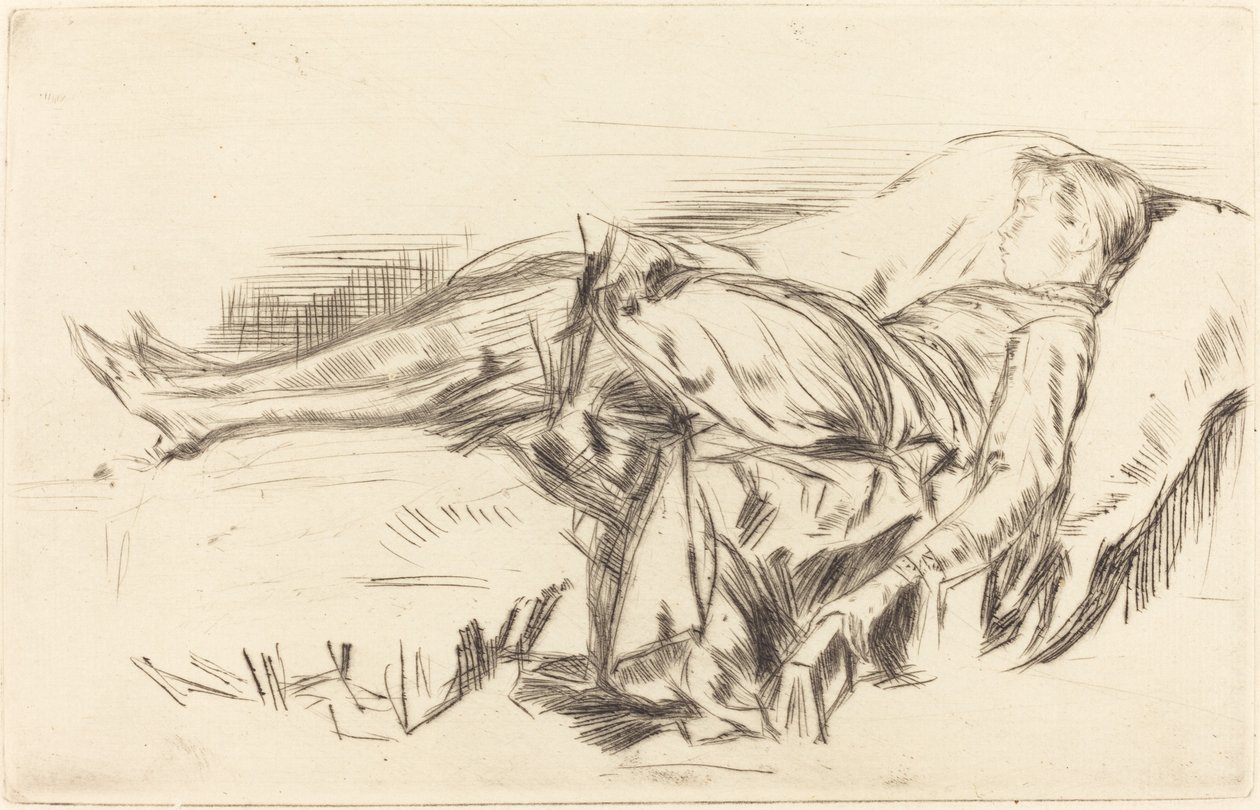 Ein Kind auf einer Couch, Nr. 2, ca. 1873-1875 von James Abbott McNeill Whistler