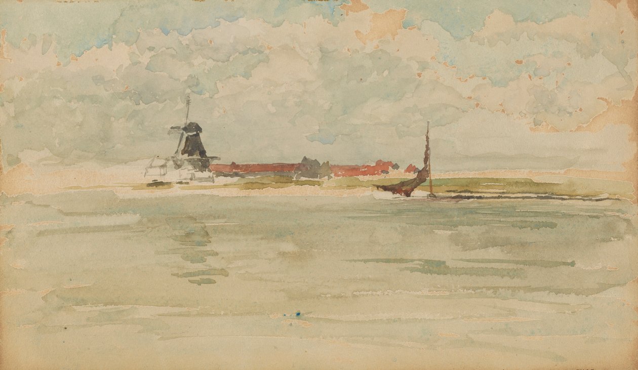 Eine kleine rote Note - Dordrecht, 1884 von James Abbott McNeill Whistler