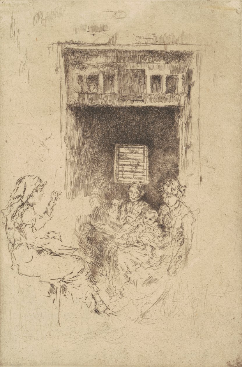 Perlenfädler, 1880 von James Abbott McNeill Whistler