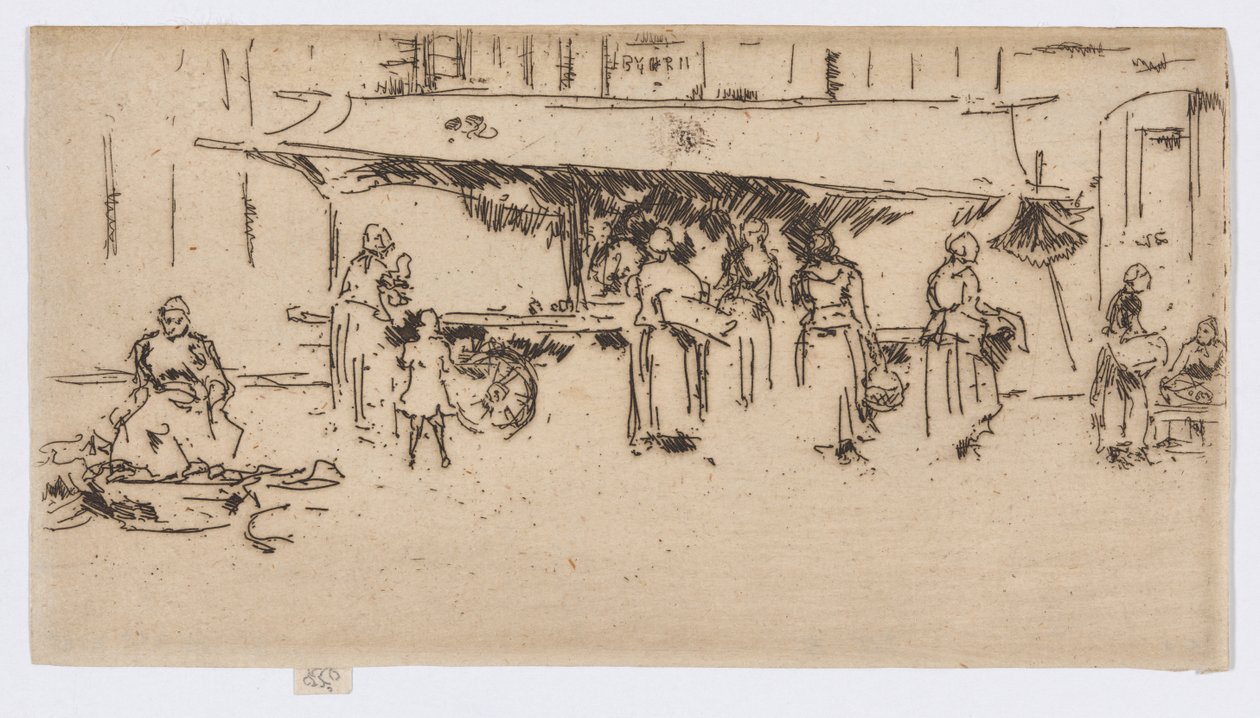 Stand, Marktplatz, Loches von James Abbott McNeill Whistler