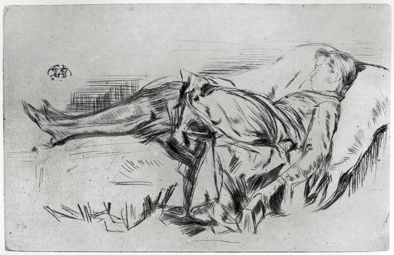 Kind auf einer Couch, 19. Jahrhundert von James Abbott McNeill Whistler