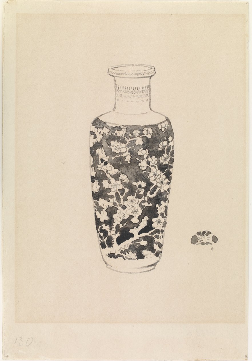Zylindrische Vase mit dickem Hals, 1876 von James Abbott McNeill Whistler