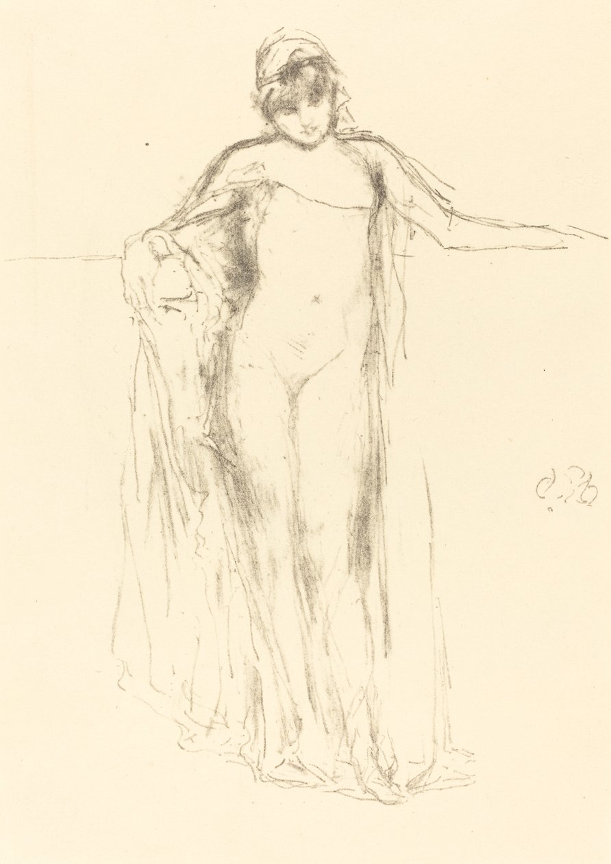 Verhülltes Modell, stehend, 1893 von James Abbott McNeill Whistler
