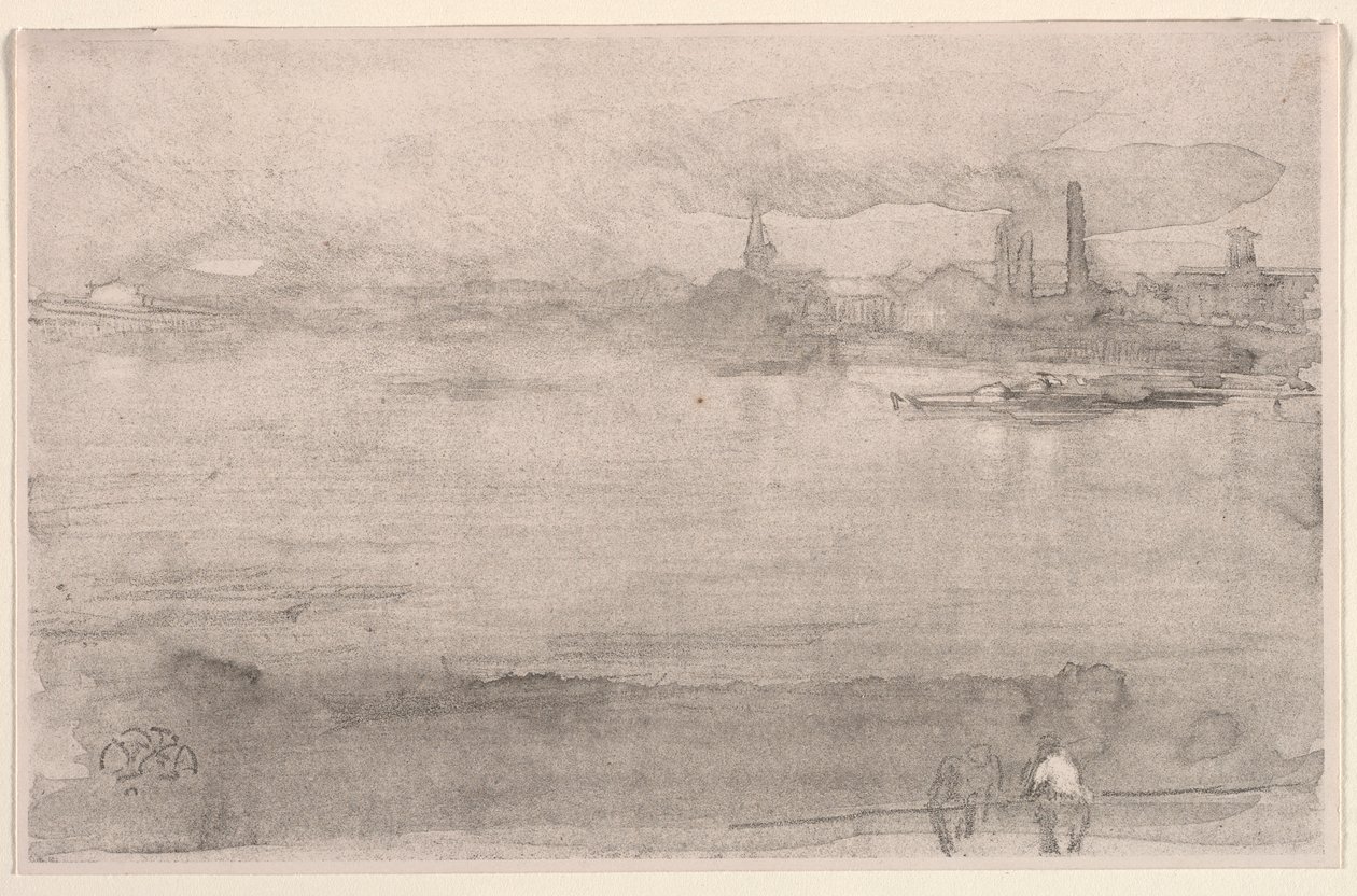 Früher Morgen: Die Themse bei Battersea, London, 1878 von James Abbott McNeill Whistler