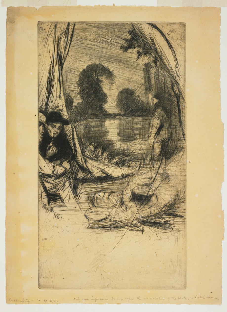 Lager aufschlagen von James Abbott McNeill Whistler