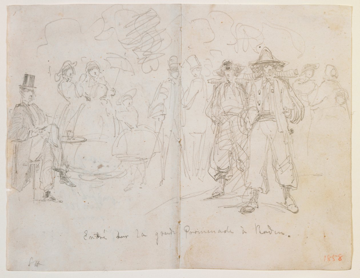 Eintritt auf die Große Promenade in Baden, 1858 von James Abbott McNeill Whistler