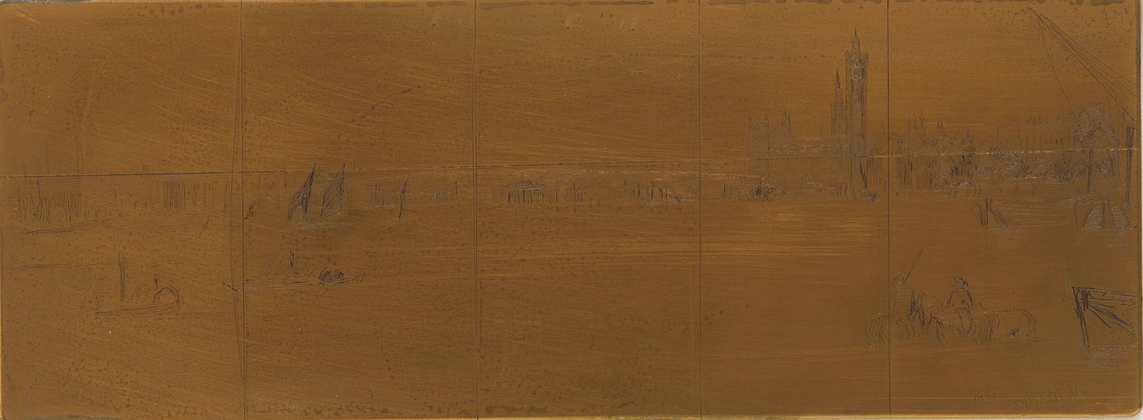 Alte Westminster-Brücke, 1859 von James Abbott McNeill Whistler