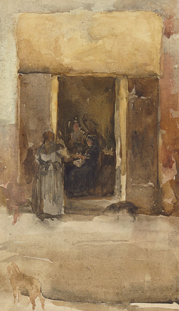 Figuren in einer Türöffnung, ca. 1897-99 von James Abbott McNeill Whistler