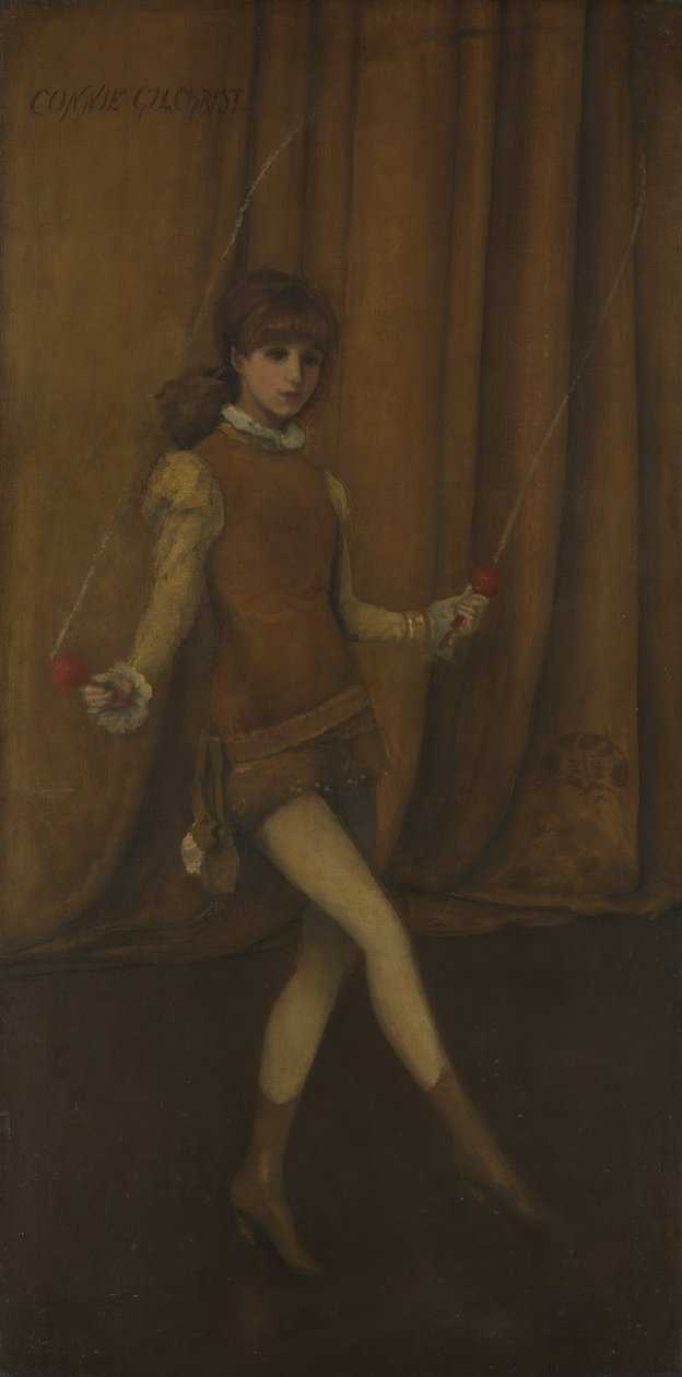 Harmonie in Gelb und Gold: Das Goldmädchen Connie Gilchrist, ca. 1876-77 von James Abbott McNeill Whistler