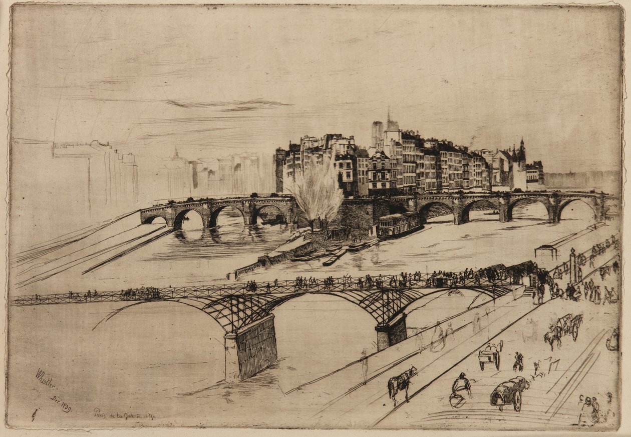 Île de la Cité, Paris, 1859 von James Abbott McNeill Whistler